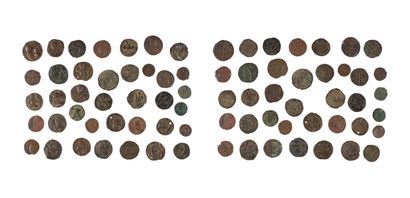 Importante collection de monnayages arabes médiévaux, dont nombreuses monnaies artukides...