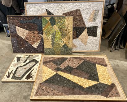  Pascale RIGHETTI 
Lot of mosaics 
1m50 x 1m for the biggest one