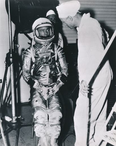 NASA Nasa. Astronaut Scott Carpenter before his departure for his historic MERCURY...
