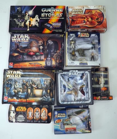null STAR WARS

Boxed toy set including Cantina Action Scene, Jabba the Hutt throne...
