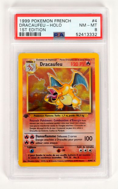 null DRACAUFEU Ed 1

Bloc Wizards Set de base 4/102

Carte pokémon gradée PSA 8/10...