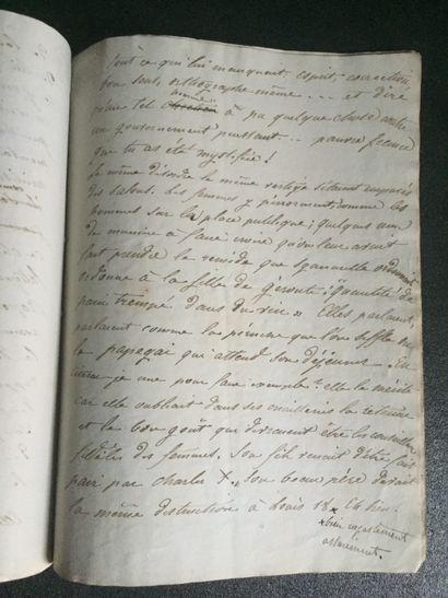  [REVOLUTION de 1830] Manuscrit titré "Histoire d'un serin", avec la mention barrée...