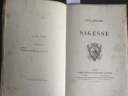 null VERLAINE (Paul): Wisdom. Paris Société Générale de Librairie Catholique 1881....