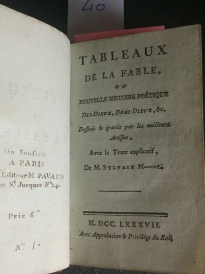  GRASSET DE SAINT-SAUVEUR (J.) and MARECHAL (Sylvain): Tableaux de la fable ou nouvelle...