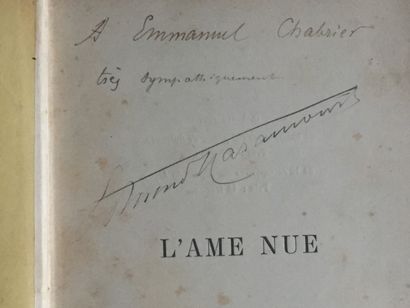  [MUSIQUE] HARAUCOURT (Edmond) : l’Âme Nue. Paris, Charpentier & Cie, éditeurs 1885....