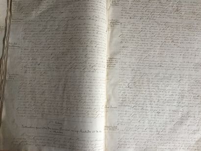 null MER de CHINE - INDOCHINE - Manuscrit vers 1810. In-folio (39 x 24 cm) broché...