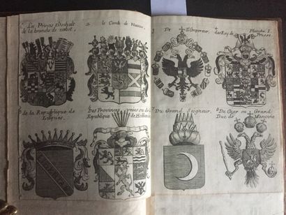 null [ARMOIRIES] Souverains du Monde. Album-recueil d'armoiries princières du XVIIe...