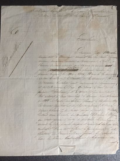  [LEGION d'HONNEUR] Lettre manuscrite datée 1869: demande de décoration de l'Ordre...