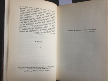 null GREEN (J.): A Thousand Open Paths. Grasset, les Cahiers Verts, 1964. in-12 full...