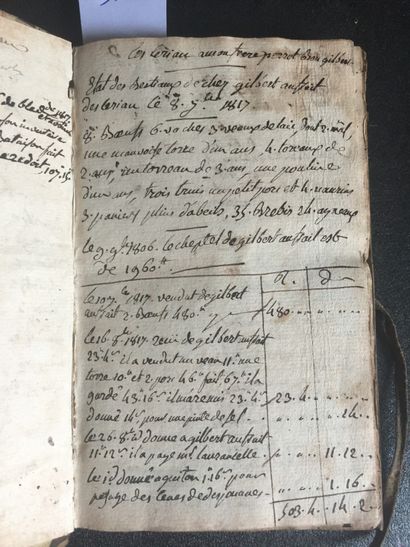  VIN VIGNE Oenologie rare cahier de compte manuscrit d'un Domaine de 1817 à 1822....