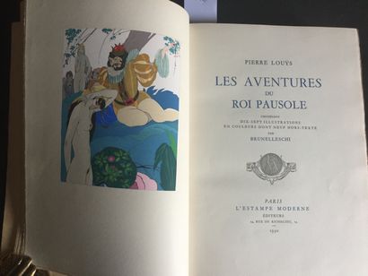 null LOUYS (Pierre): Les Aventures du roi Pausole. L'Estampe Moderne, 1930. Un volume...