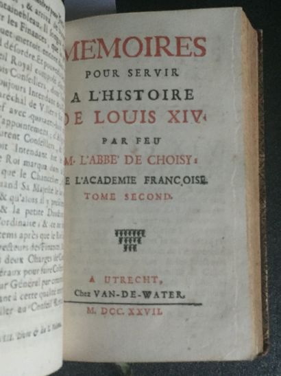 null Abbé de CHOISY: Mémoires pour servir à l'histoire de Louis XIV. Utrecht, Van...