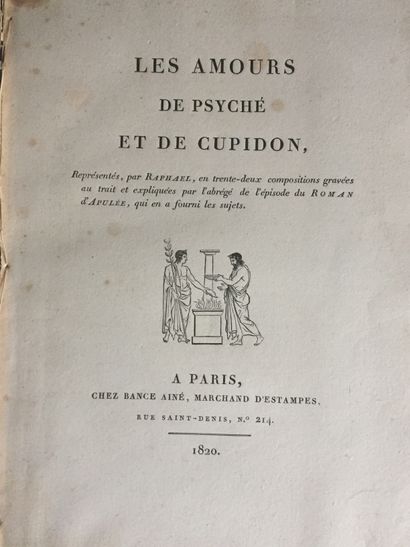 null RAPHAEL : Les Amours de Psyché et de Cupidon. Bance Ainé, 1820. In-4 broché...