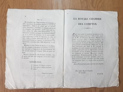 null [SAVOIE] Document imprimé à Chambéry cher Pierre Albera, en date du 5 octobre...