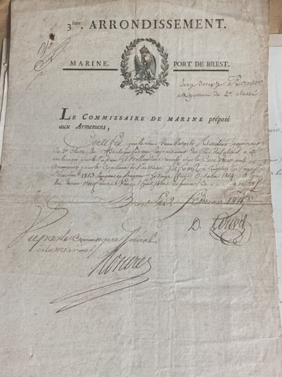 null [MARINE] ROUTTIER, Capitaine au long Cours: Réunion de documents originaux le...