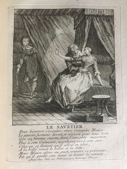  COCHIN : Sujets tirés des Contes de La Fontaine et de Molière, dessinés et gravés...