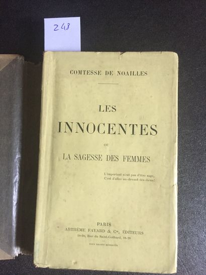 null NOAILLES (Comtesse de): Les innocentes ou la sagesse des femmes. Fayard et Cie,...