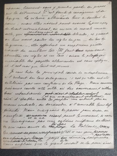  HERMANT Abel (1862-1950) Ecrivain français: Manuscrit autographe signé, non daté...
