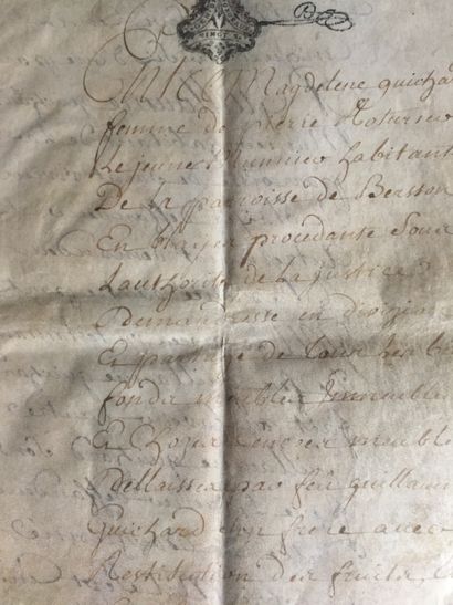 GUYENNE - LIBOURNE. Reunion of 25 handwritten documents from the XVIIIth-beginning...