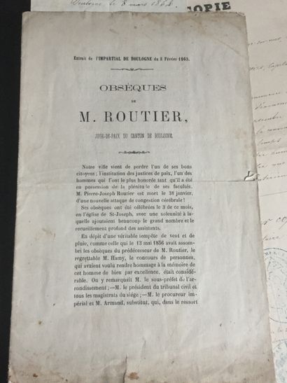 null [MARINE] ROUTTIER, Capitaine au long Cours: Reunion of original documents concerning...