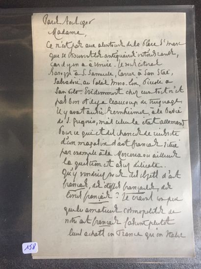 null REGNIER Henri de (1864-1936): Long LAS addressed to Madame Portelli. Paris,...