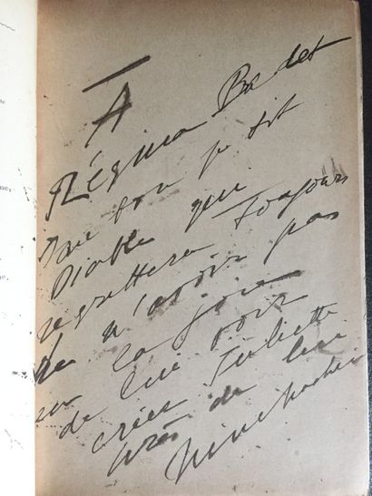  GERARD (R.) et ROSTAND (M.): Un bon petit diable. Fasquelle, 1912. In-8 demi-maroquin...