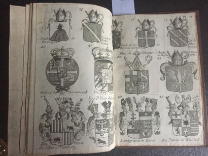  [ARMOIRIES] Souverains du Monde. Album-recueil d'armoiries princières du XVIIe siècle....