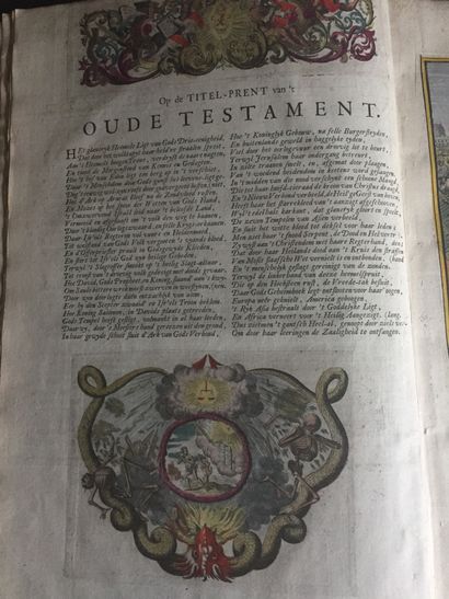 null BIBLE : Basnage : T Groot Waerelds Tafereel…Amsterdam, Lindenbergh, 1721. In-folio...