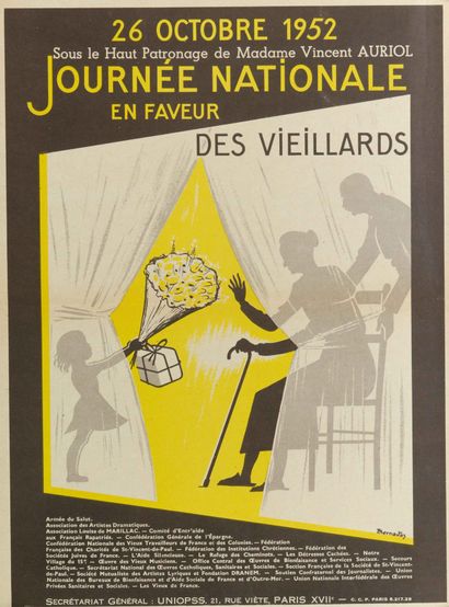 null BERNADAS. 26 Octobre 1952 : « Journée Nationale en faveur des Vieillards sous...