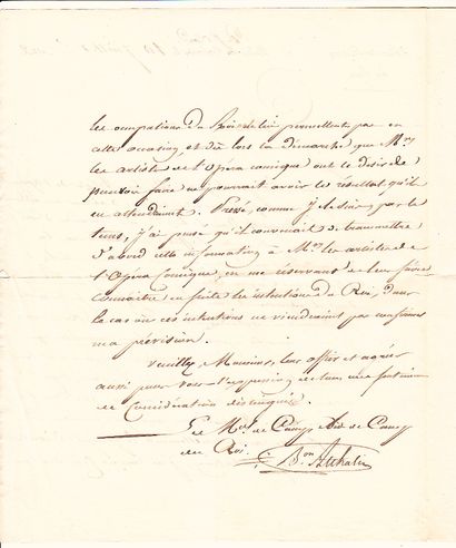 null HAUTS-DE-SEINE. Palace of SAINT CLOUD (92) on July 10, 1832. Letter signed by...