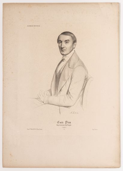 null Émile PÉAN, Député du LOIRET en 1848 (Orléans 1809 – 1871). Lithographie de...