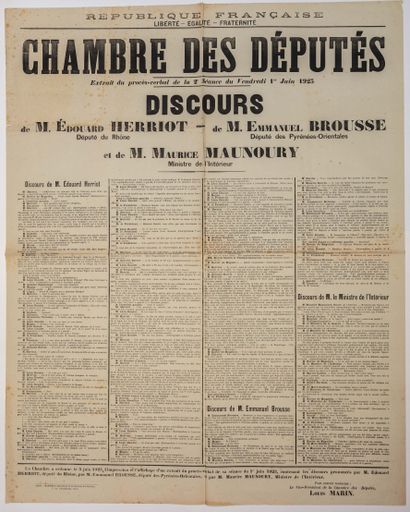 null (ACTION FRANÇAISE) « CHAMBRE DES DÉPUTÉS ». Séance du 1er Juin 1923 – « Discours...