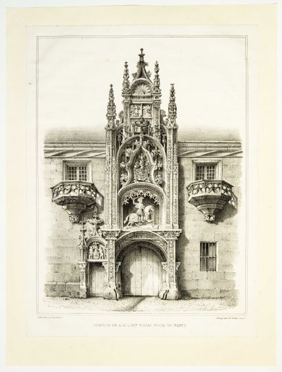 null NANCY (54) « Portail de l’ancien Palais Ducal de NANCY. » 1832. Lithographie...