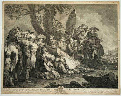 null « LA MORT DE TURENNE » 1675, dédiée au Prince de Montbarey Ministre et Secrétaire...