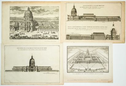 null PARIS. LES INVALIDES. Collection of 12 different engravings representing the...