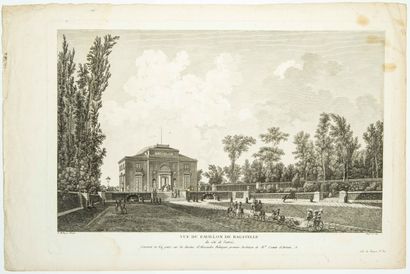 null PARIS. "VIEW OF THE PAVILION OF BAGATELLE from the side of the entrance, built...