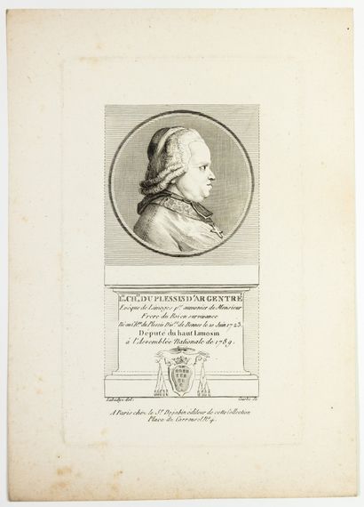 null Louis Charles Du PLESSIS D'ARGENTRÉ, Bishop of LIMOGES, First Chaplain of Monsieur...