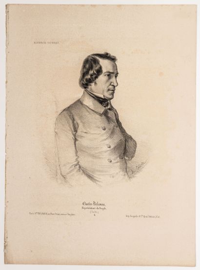 null François Charles DELAVAU, Deputy of INDRE (la Châtre/ Indre 1799 - 1876). Lithography...