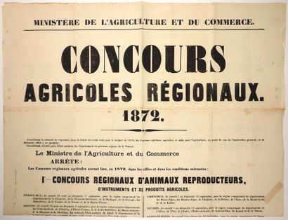 null "REGIONAL AGRICULTURAL COMPETITIONS, 1872" - Ministry of Agriculture and Trade...