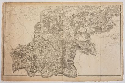null Carte de 1781, du bas du « DIOCÈSE DE COMMINGES » (partie basse d’une carte...
