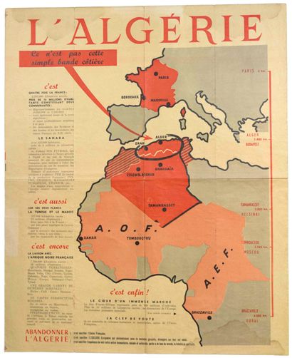 null ALGERIAN WAR. 1961 - "ALGERIA IS NOT A COASTAL STRIP. It is 4 times the size...