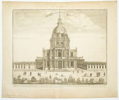 null "ÉGLISE ROYALE DES INVALIDES." Engraving of 1761 : " l'Hôtel des Invalides built...