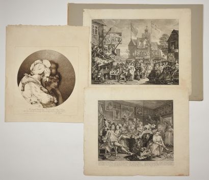 null William HOGARTH(1697 - 1764)

The Southwark Fair - Plate of the Roué Quarry.

Etching....