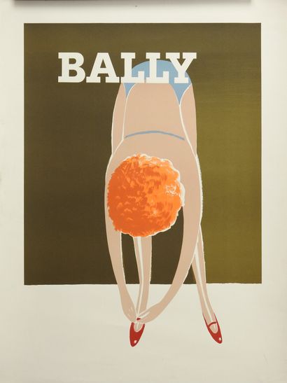 null Shoes/Bailly. Splendid Bailly lithograph: golden helmet gracefully tilted to...