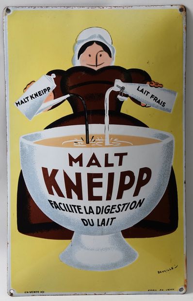 null MALT KNEIPP, Facilitates the digestion of milk

Rectangular enamelled plate...