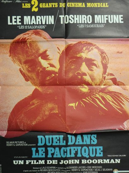 null Lot de 4 affiches de cinéma (années 1960-70) : 

- "DUEL DANS LE PACIFIQUE"...