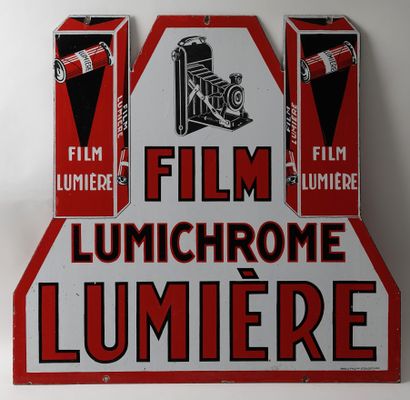 null LIGHT FILM, Lumichrome 

Enamelled plate in cut-out, double face 

Emaillerie...