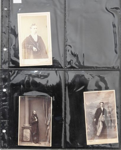 null Photography. Set of about thirty cartes de visites. Circa 1860-1890. Mainly...