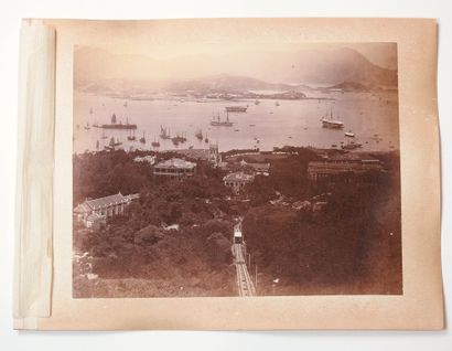 null Photography, China Circa 1880-1900. Hong Kong (four prints: the waterfront,...