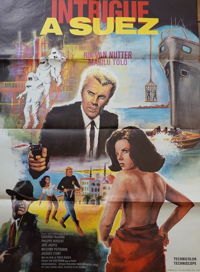 null Lot de 4 affiches de cinéma (années 1960-70) : Lot de 4 affiches de cinéma (années...